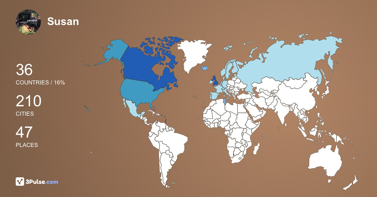 Susan Ashworth's Travel Map Image