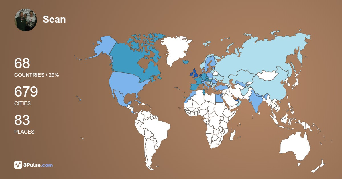 Изображение Карты путешествий Sean Oneill