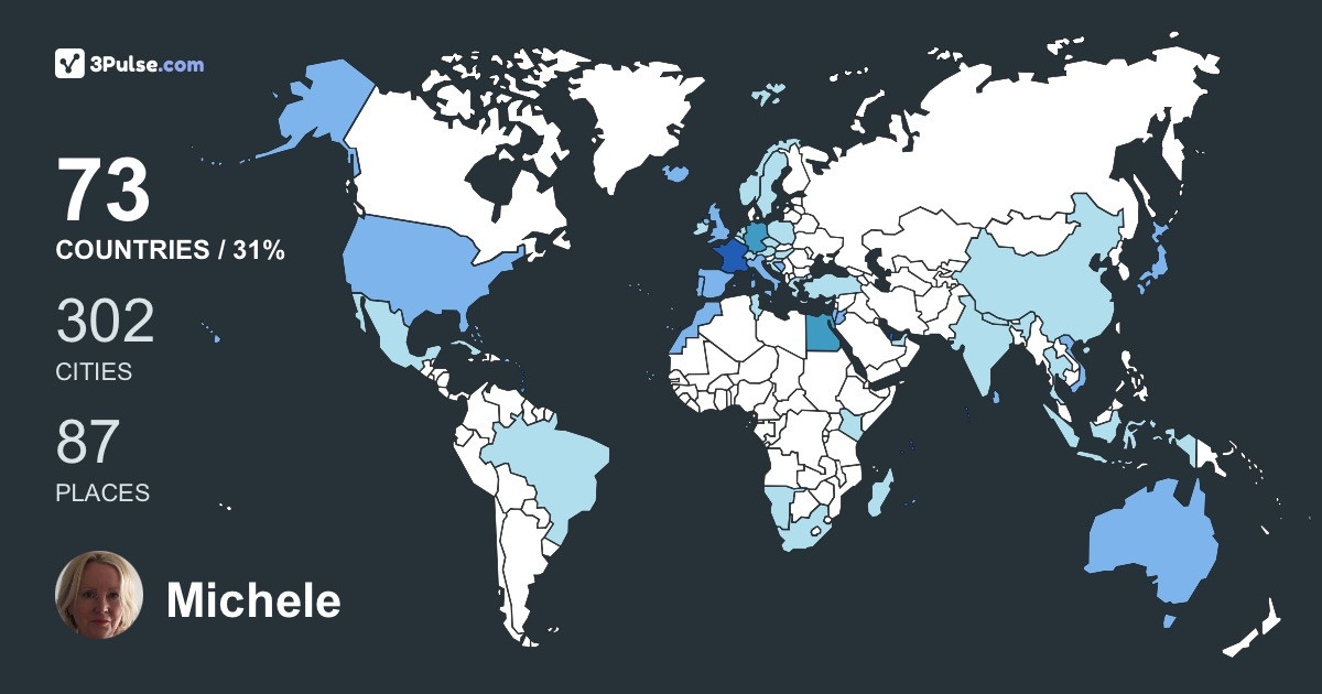 Michele Edwards's Travel Map Image