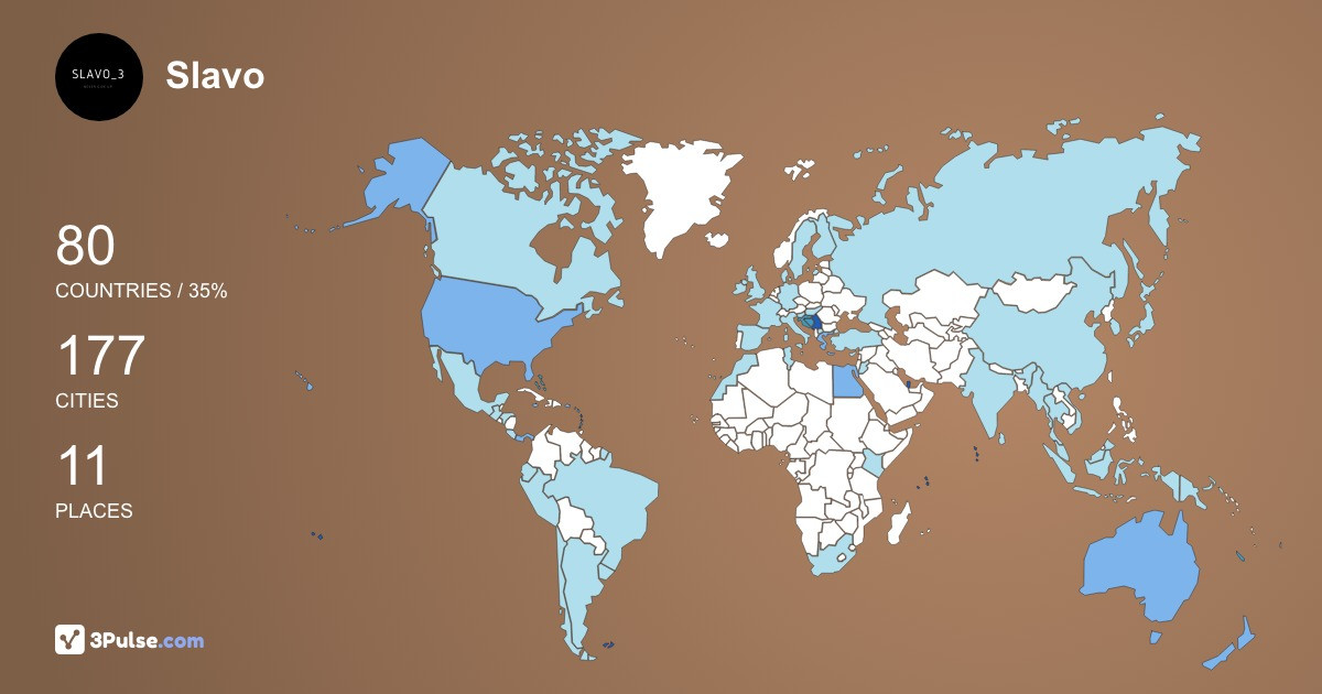 Slavo Popovic's Travel Map Image