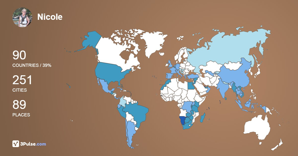 Nicole Ponet's Travel Map Image