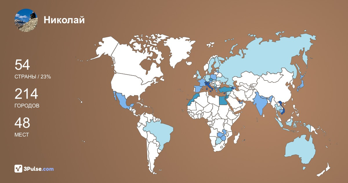 Изображение Карты путешествий Николай Величко