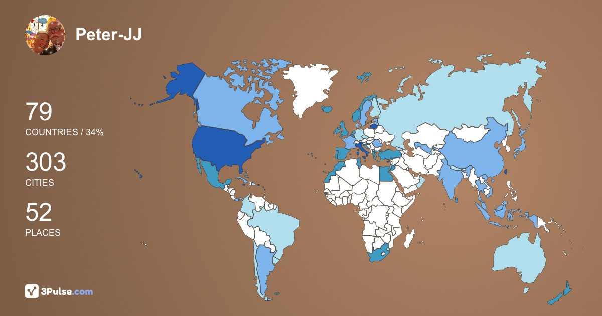 Peter-JJ Speetjens's Travel Map Image