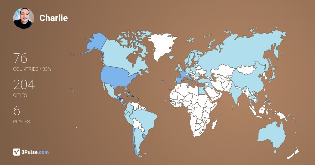 Изображение Карты путешествий Charlie Romero