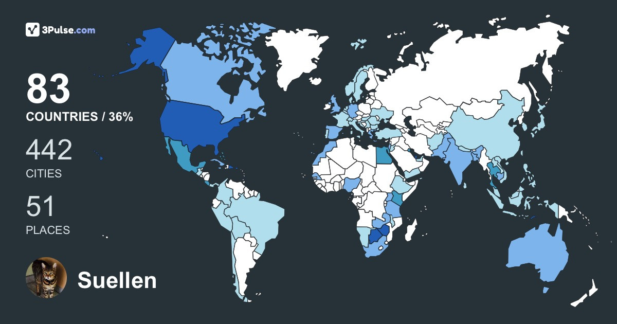 Изображение Карты путешествий Suellen Miller