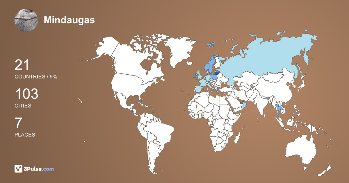 Изображение Карты путешествий Mindaugas Mindas
