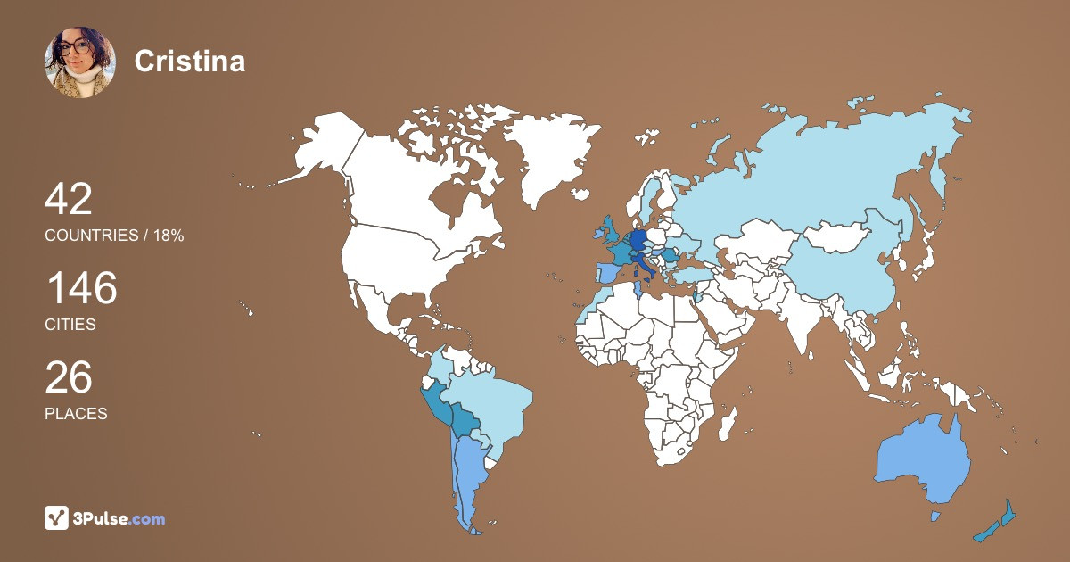 Cristina CrissMiss's Travel Map Image