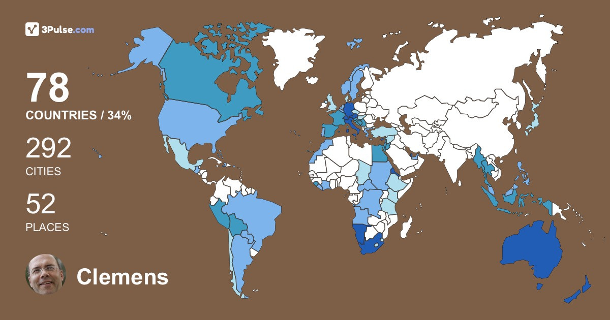 Изображение Карты путешествий Clemens Adams