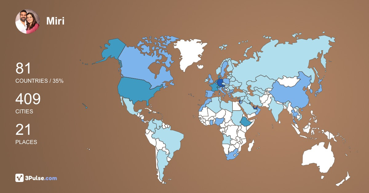 Miri Gabay's Travel Map Image