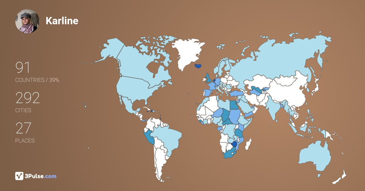 Karline Kleijer's Travel Map Image