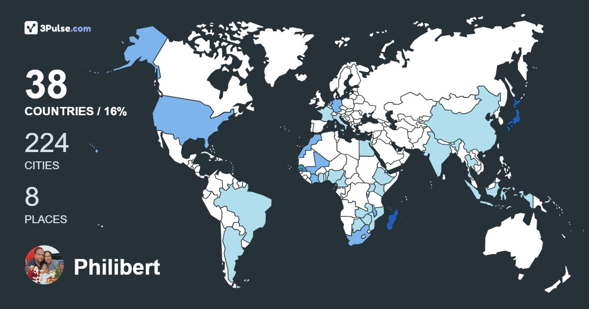 Philibert Rakotoson's Travel Map Image