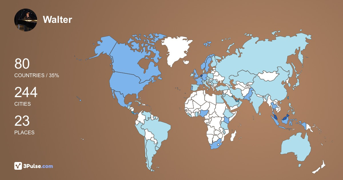 Walter Kuitert's Travel Map Image