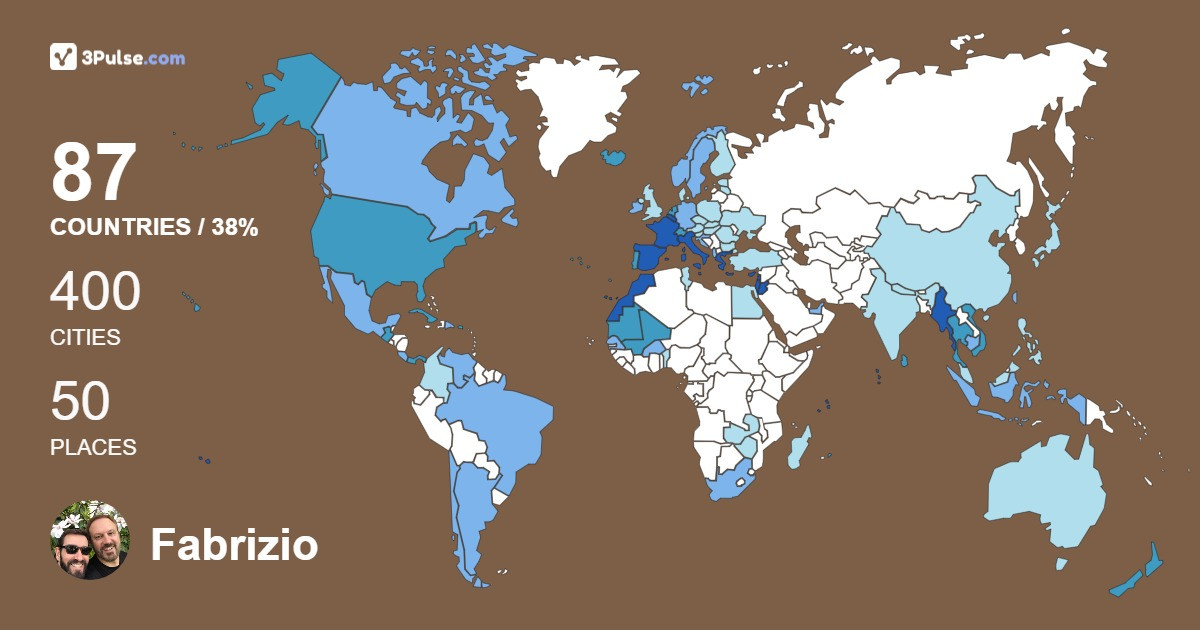 Fabrizio Andriani's Travel Map Image