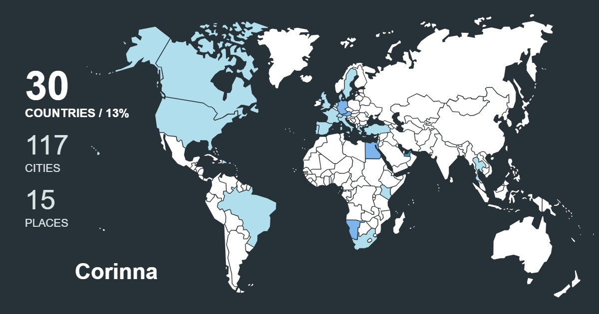 Corinna Suckova's Travel Map Image
