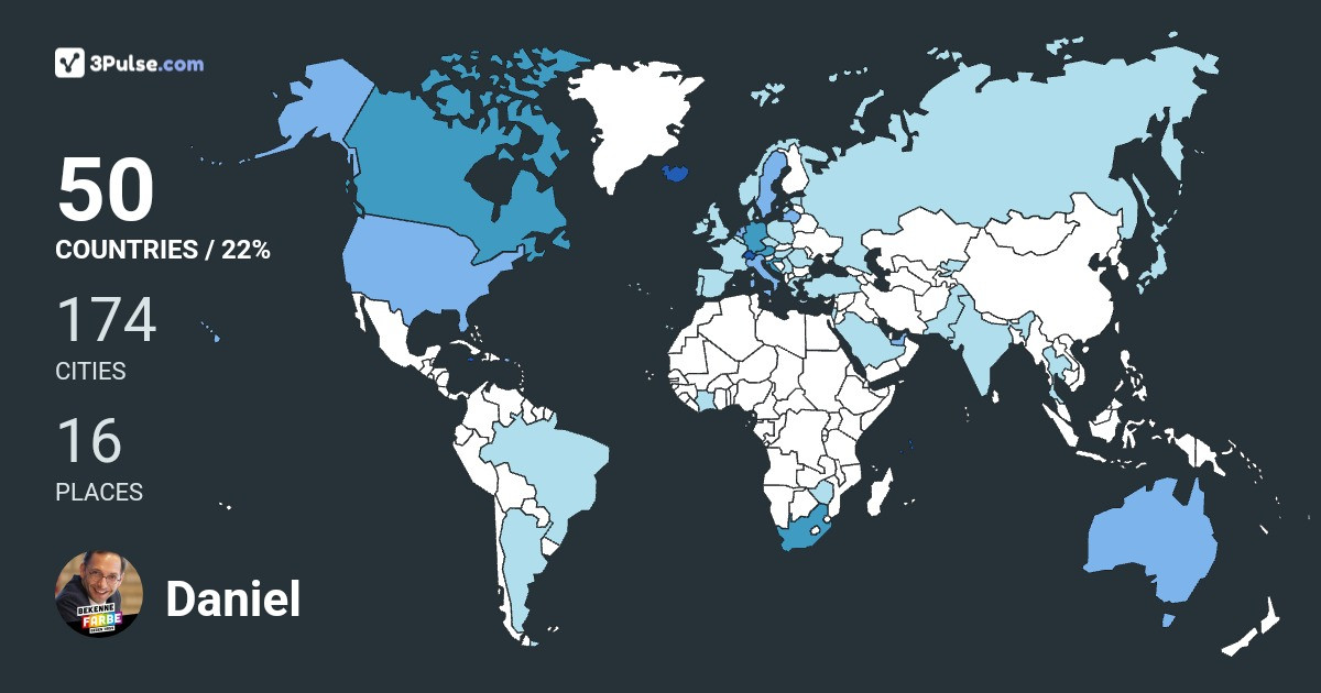 Изображение Карты путешествий Daniel Seger