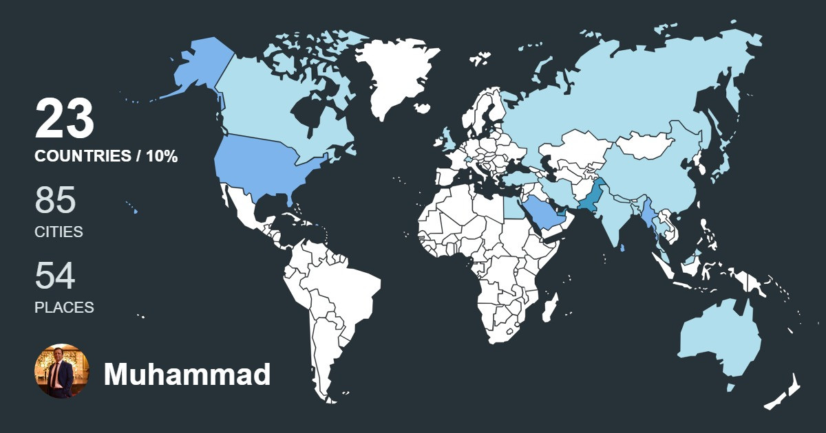 Изображение Карты путешествий Muhammad Malik