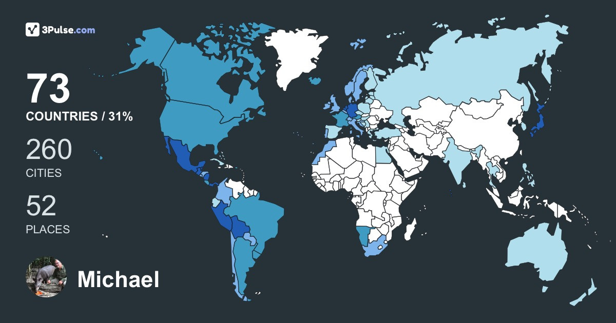 Michael Diehl's Travel Map Image