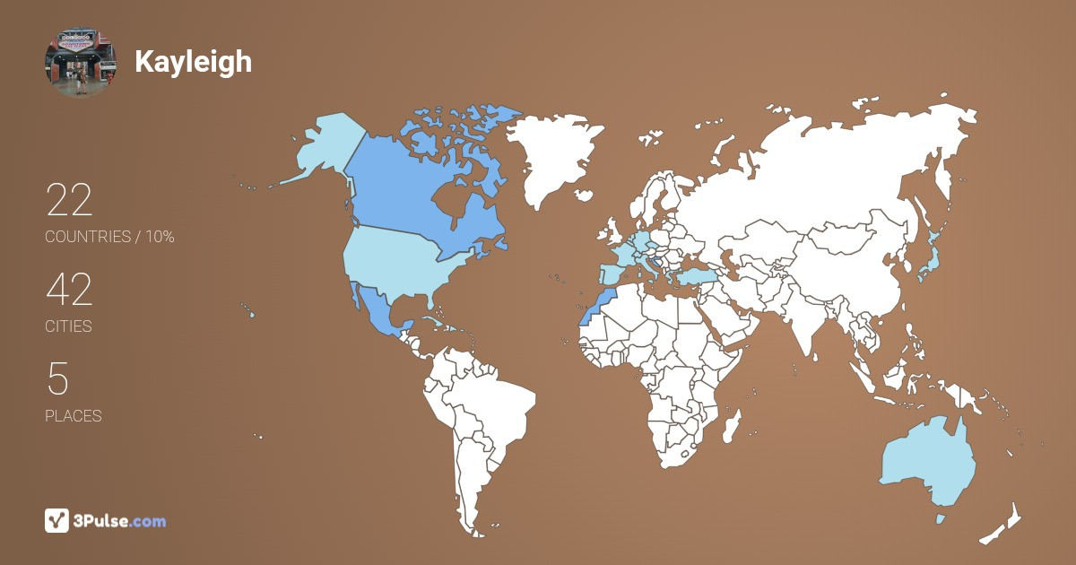 Kayleigh Sosnowski's Travel Map Image