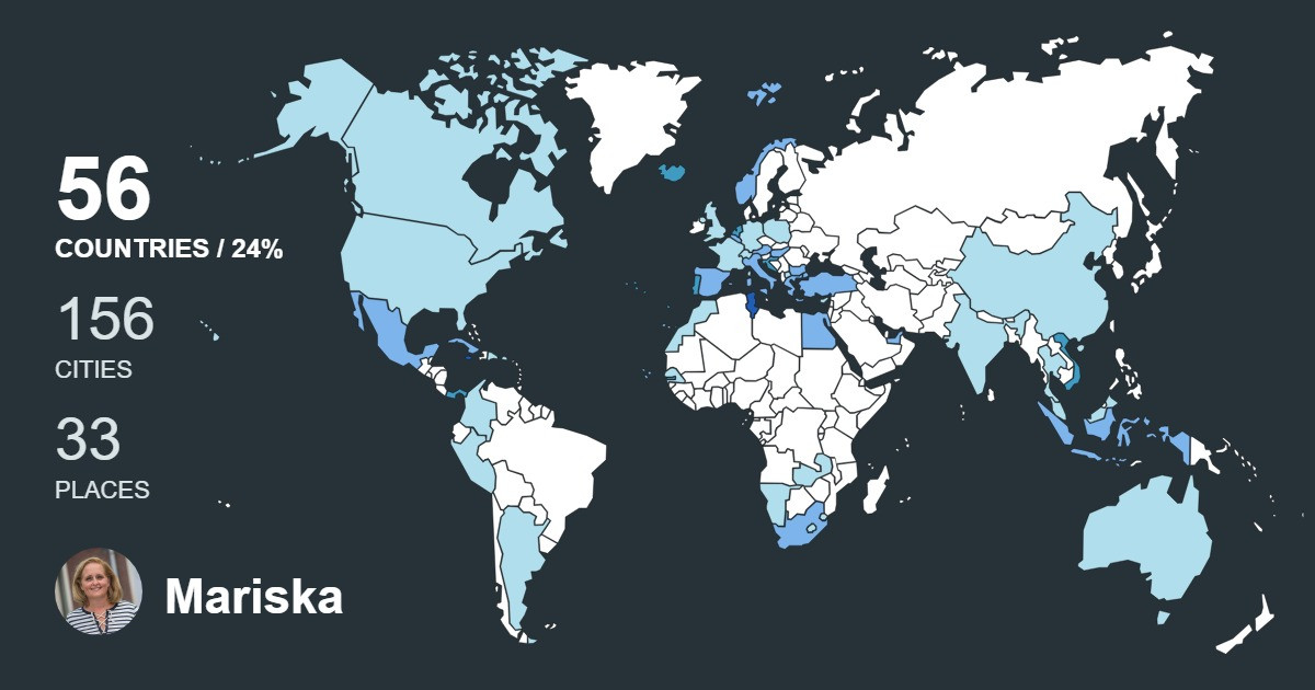 Mariska Kox-Aarts's Travel Map Image