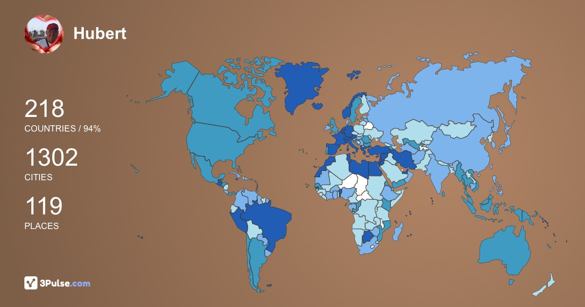 Hubert Schulte-Schmelter's Travel Map Image