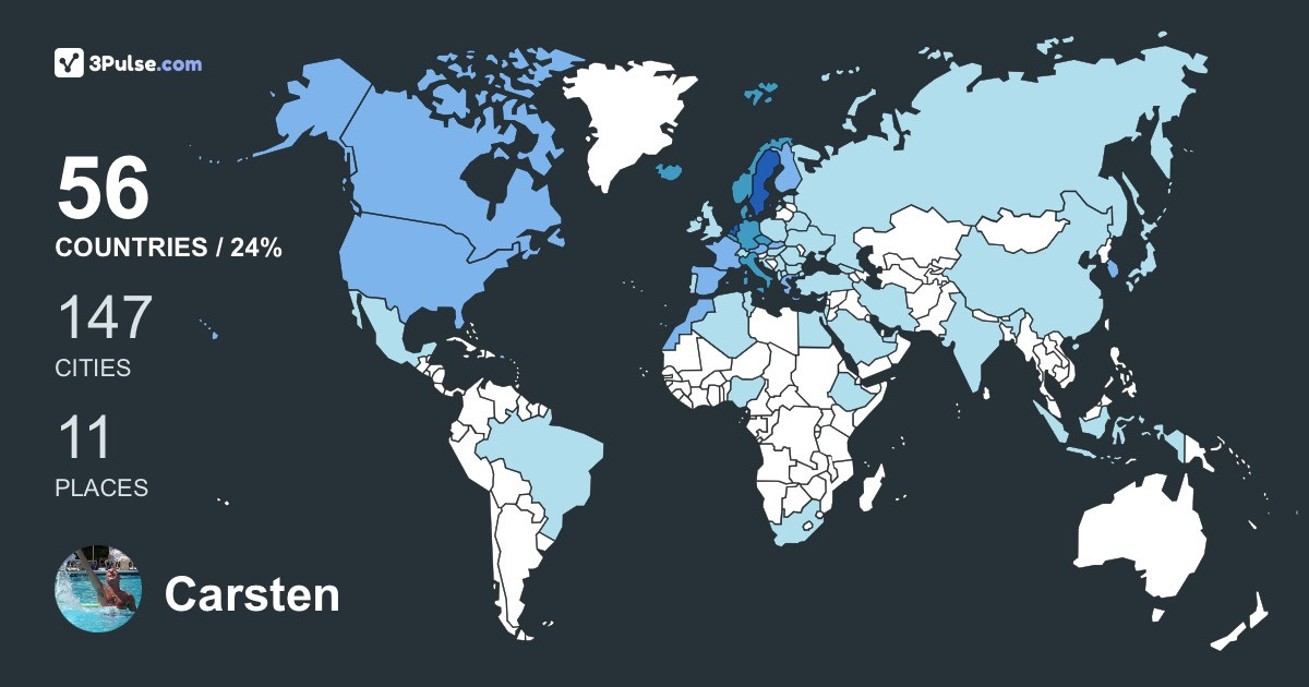 Carsten Neumann's Travel Map Image