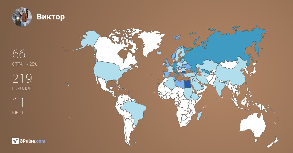 Виктор Феофанов's Travel Map Image