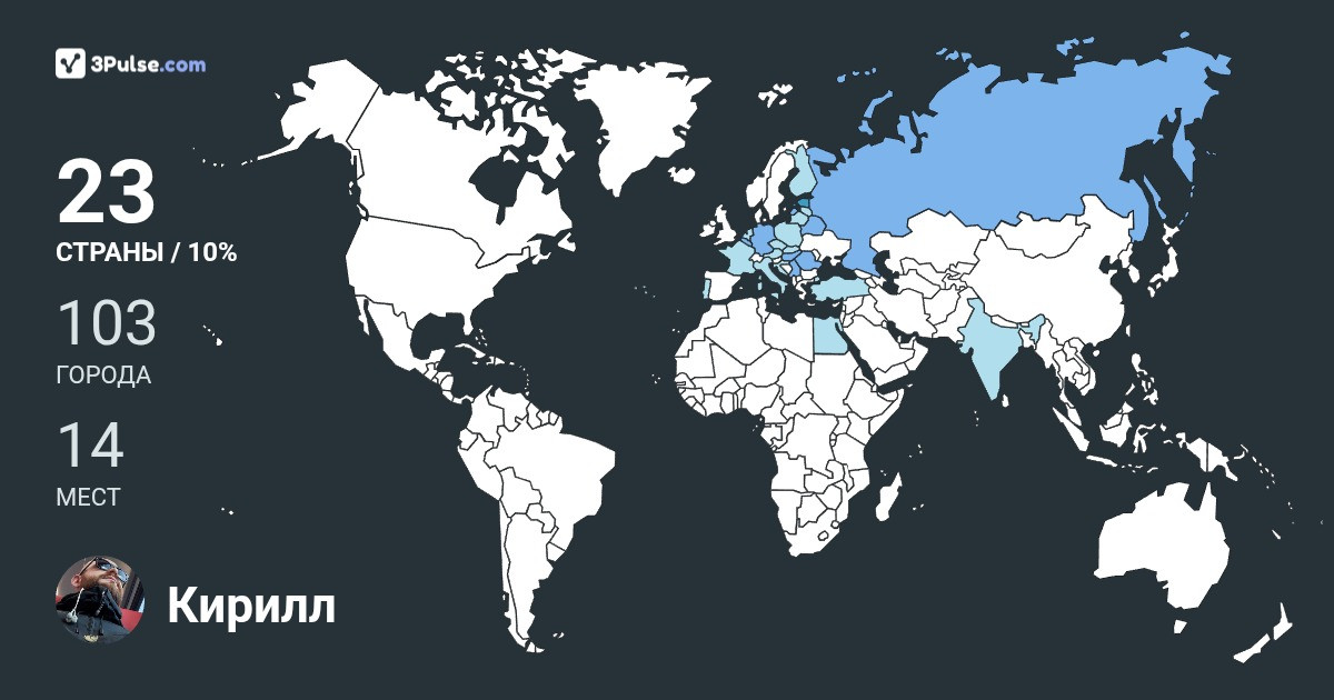 Изображение Карты путешествий Кирилл Фролов