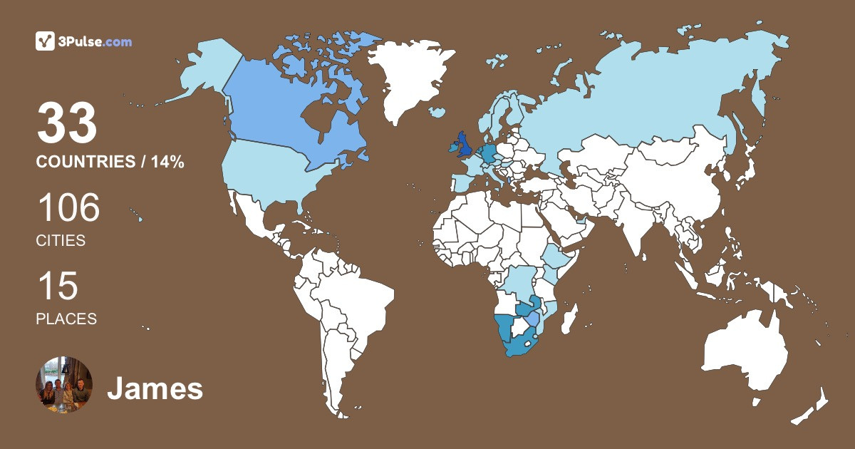 Изображение Карты путешествий James Britz