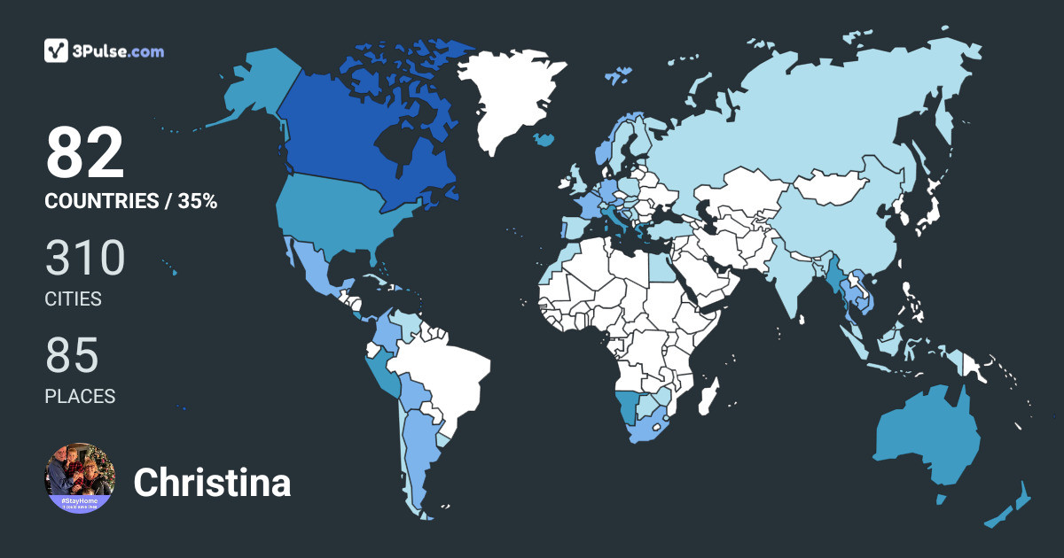 Christina Dowler's Travel Map Image