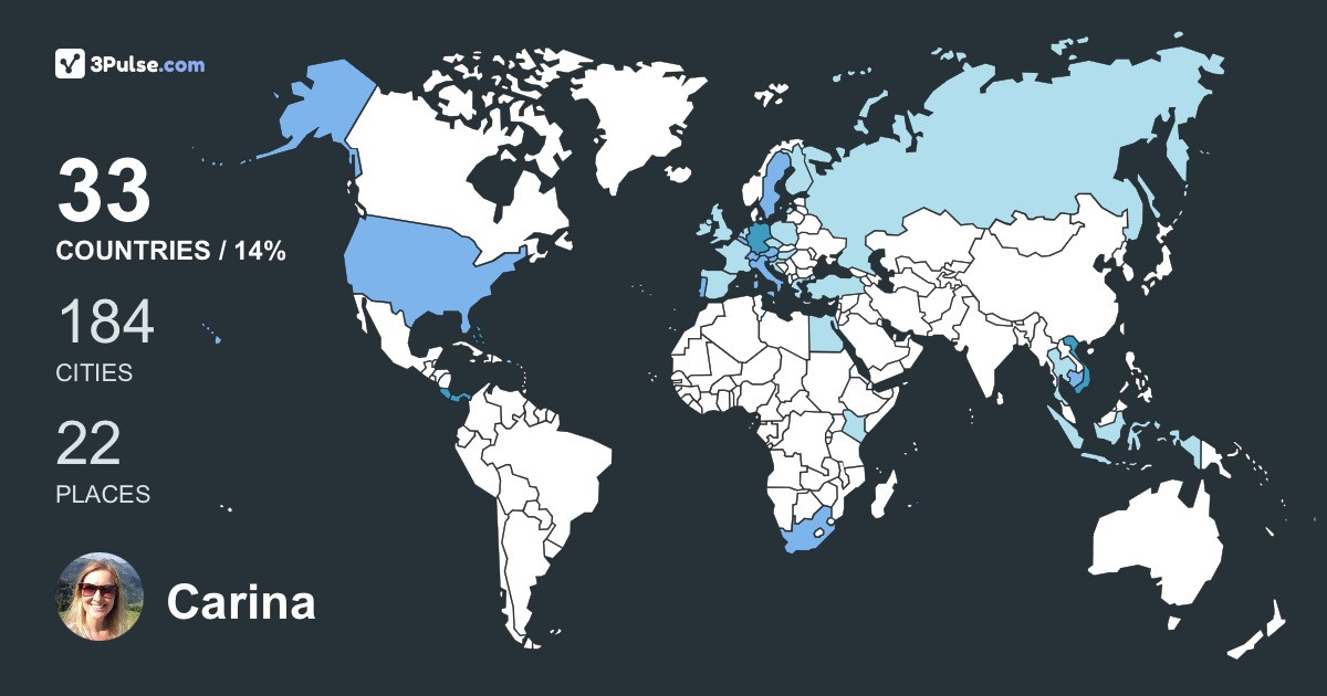 Carina Hock's Travel Map Image