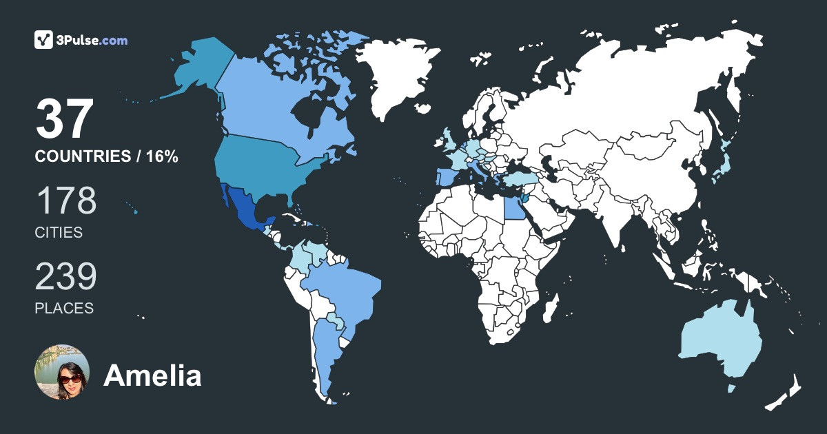 Amelia Vives's Travel Map Image