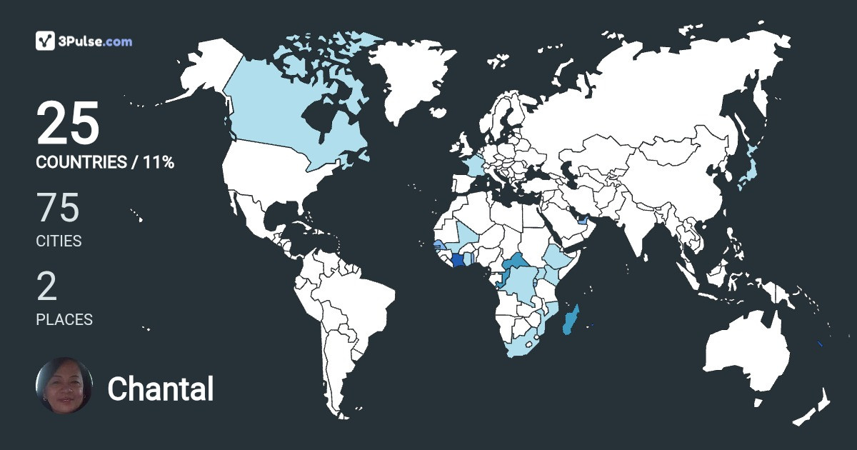 Изображение Карты путешествий Chantal Raharimalala