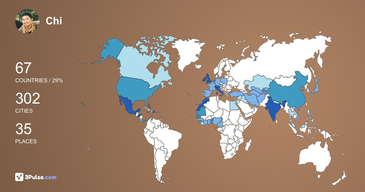 Chi Yongxin's Travel Map Image