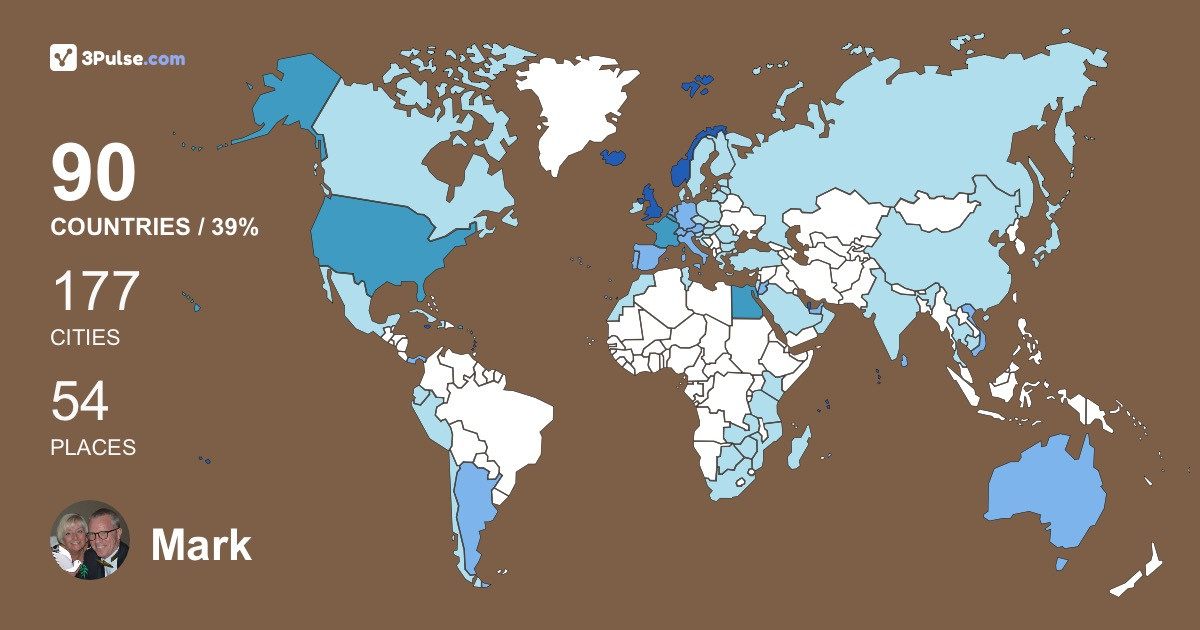 Mark Shackleford's Travel Map Image