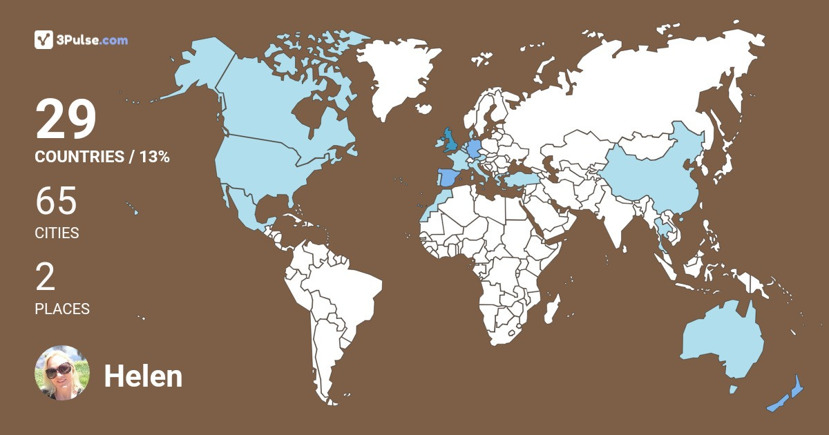 Helen Blackburn's Travel Map Image