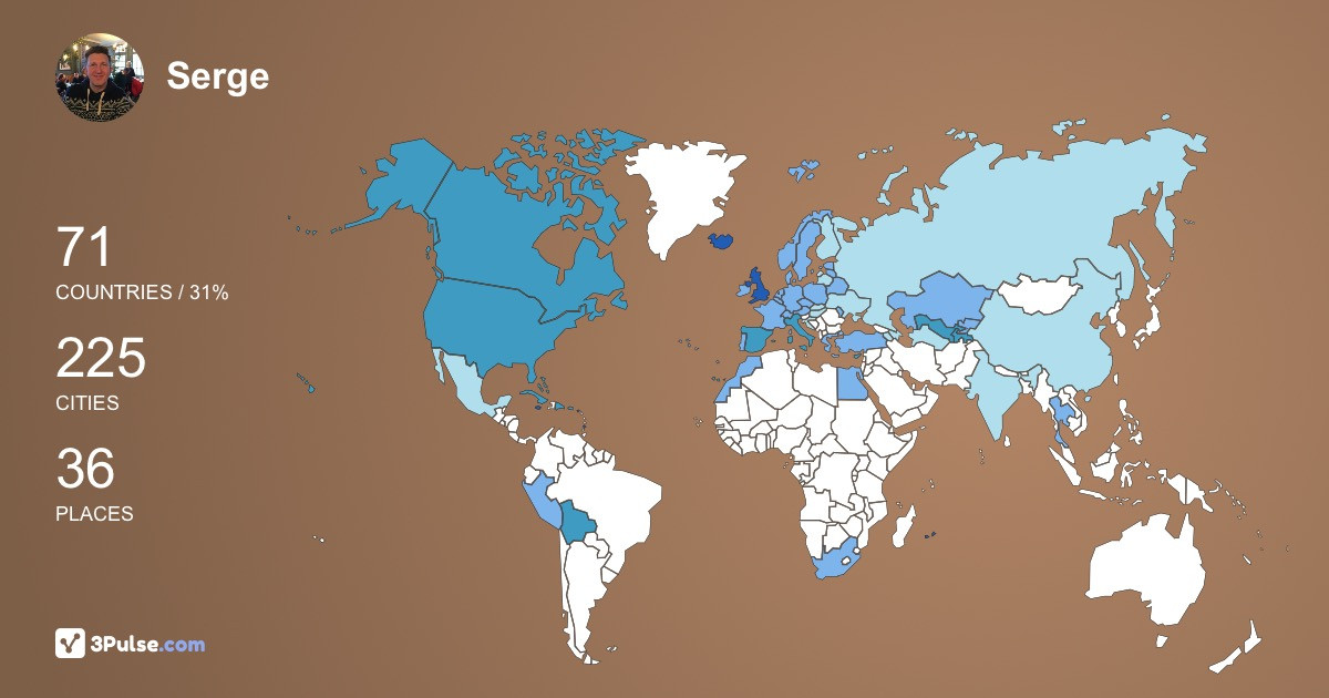 Изображение Карты путешествий Serge Reyser