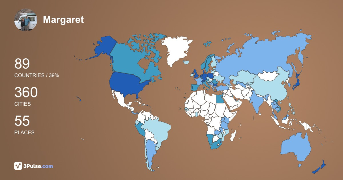 Margaret Maclean's Travel Map Image