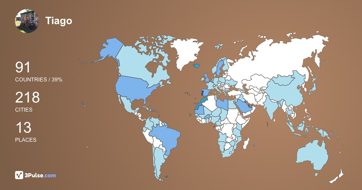Изображение Карты путешествий Tiago Lima