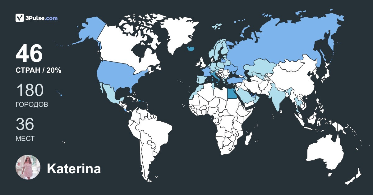 Katerina Klement's Travel Map Image