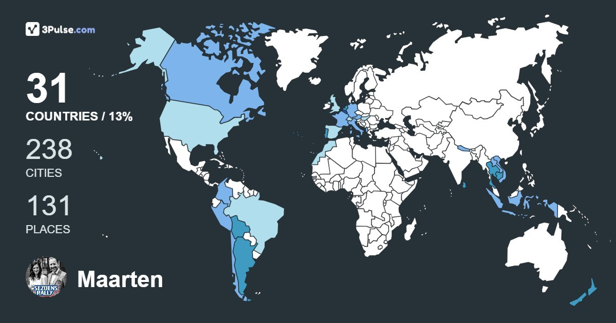 Maarten Jonckers's Travel Map Image