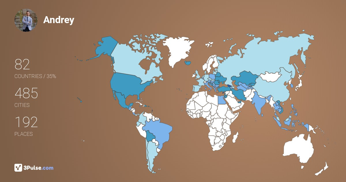 Andrey Soldatov's Travel Map Image