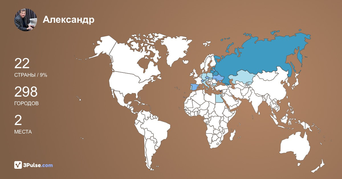 Александр Шевчук's Travel Map Image
