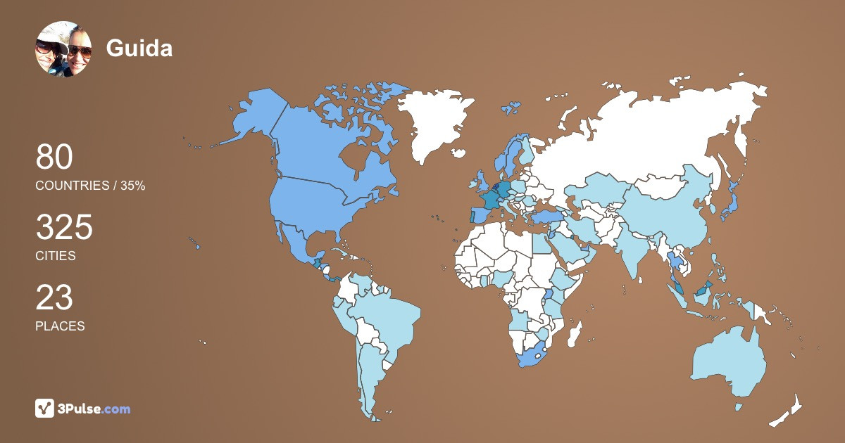 Guida Cipriano's Travel Map Image