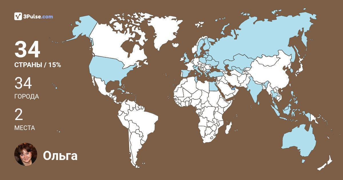 Ольга Швецова's Travel Map Image