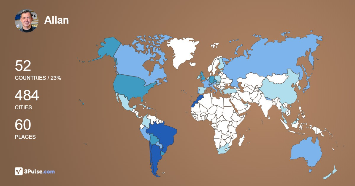 Изображение Карты путешествий Allan Costa