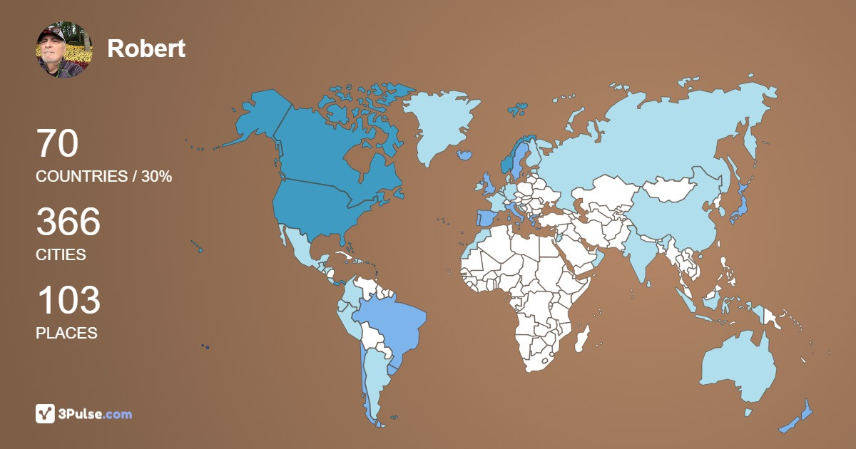 Robert Krauss's Travel Map Image