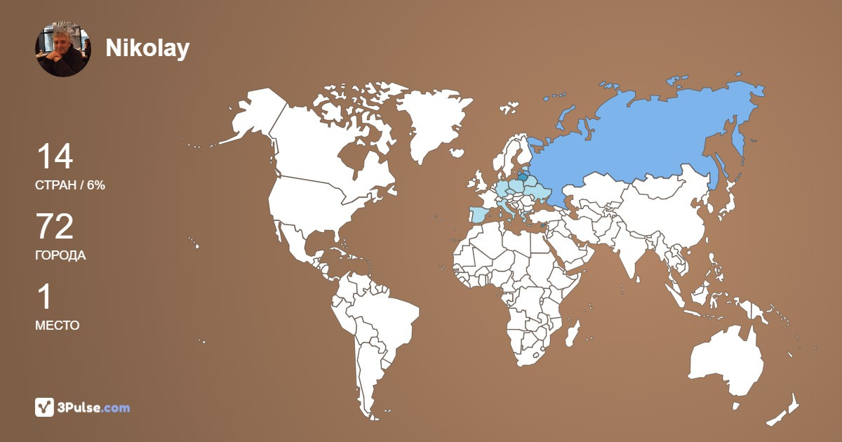 Изображение Карты путешествий Nikolay Rodichev