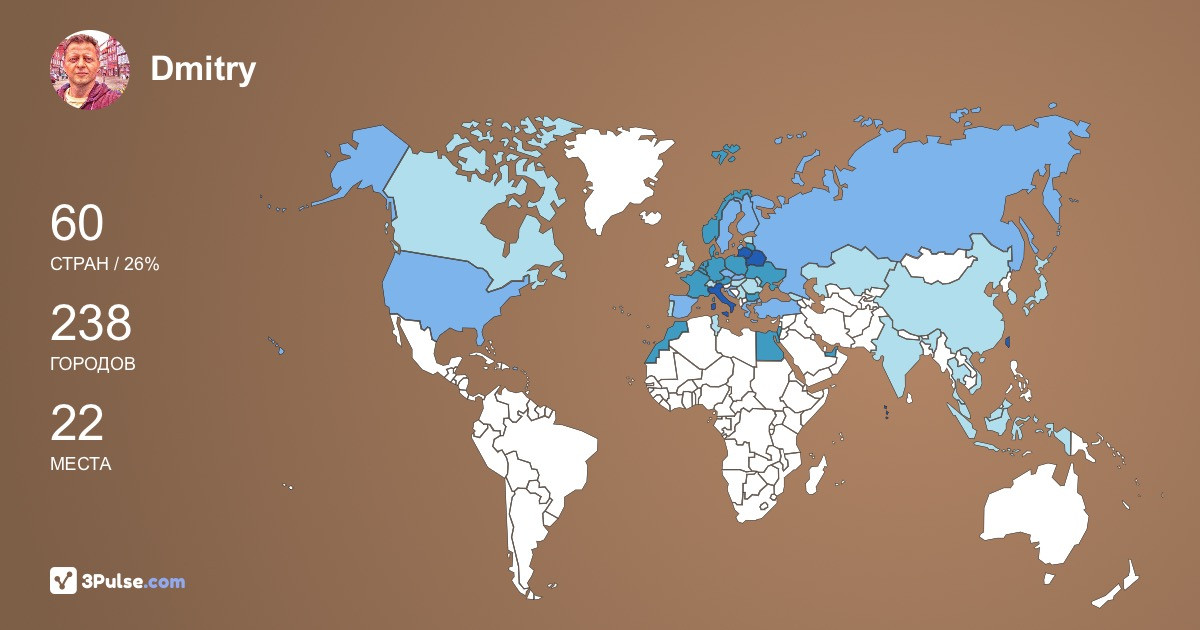 Dmitry Sotir's Travel Map Image
