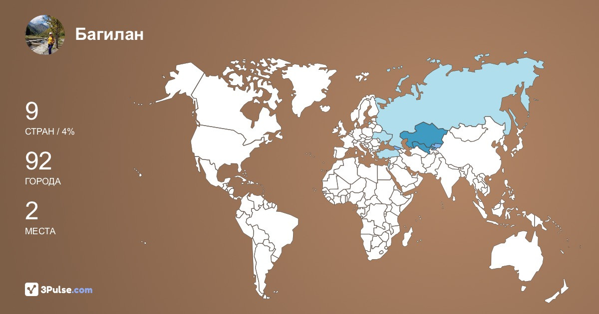 Багилан Урынбаева's Travel Map Image