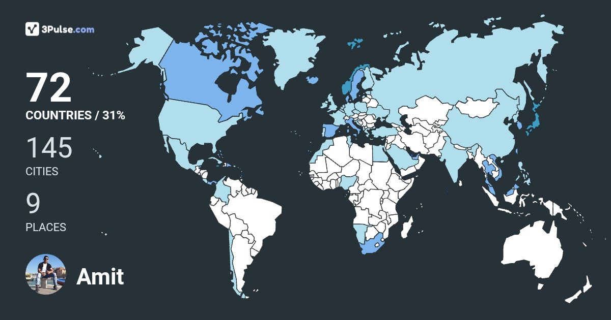 Изображение Карты путешествий Amit Kumar